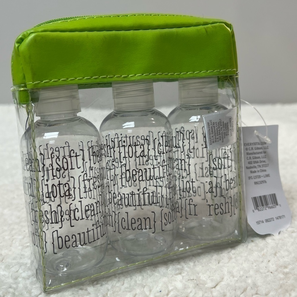 Iota Essentials Fresh & Clean Travel Bag & Storage Bottles - Picture 2 of 5